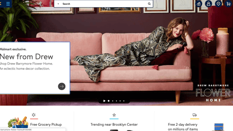 Walmart Drew Barrymore Flower Home Carousel Ad